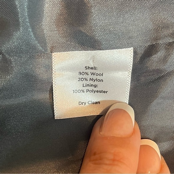 TALBOTS plaid Wool Jacket blazer collar button closure grey pink size 10 med - Picture 9 of 9